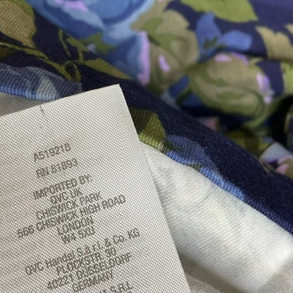 Isaac Mizrahi Live! Print Mock Neck Long Sleeve Top XX SMALL (5556) - Picture 5 of 6